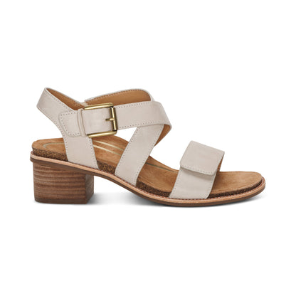 Aetrex Kristin Arch Support Block Heel - Ivory