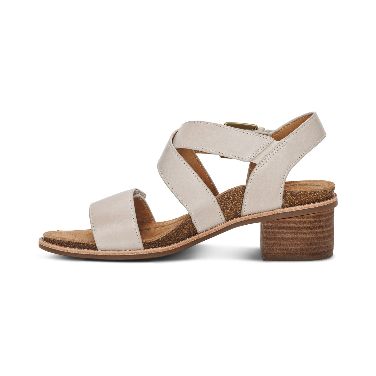 Aetrex Kristin Arch Support Block Heel - Ivory