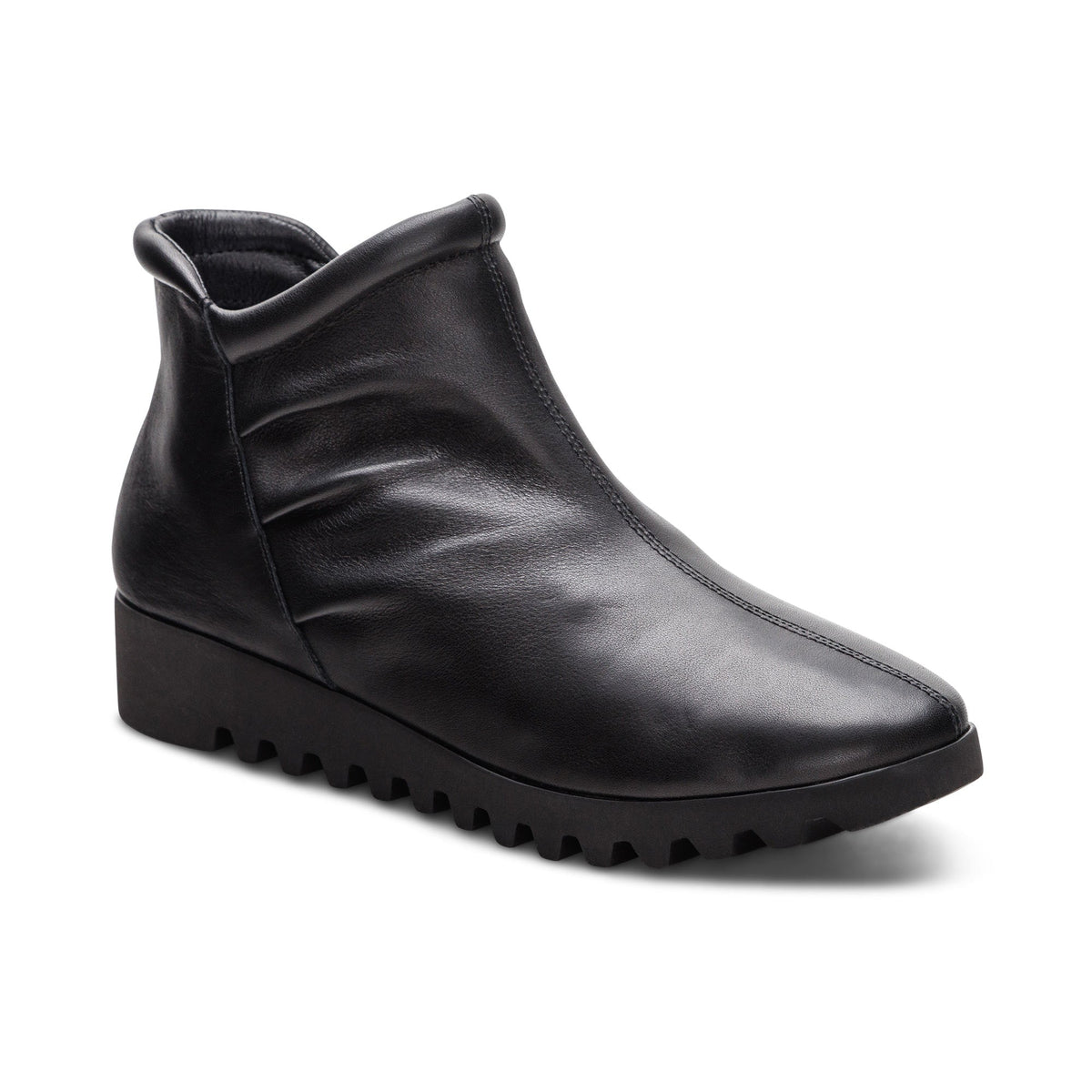 Aetrex Zoey Slip-On Boot - Black Leather