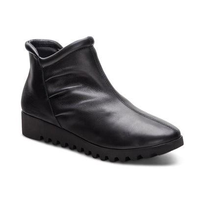 Aetrex Zoey Slip-On Boot - Black Leather