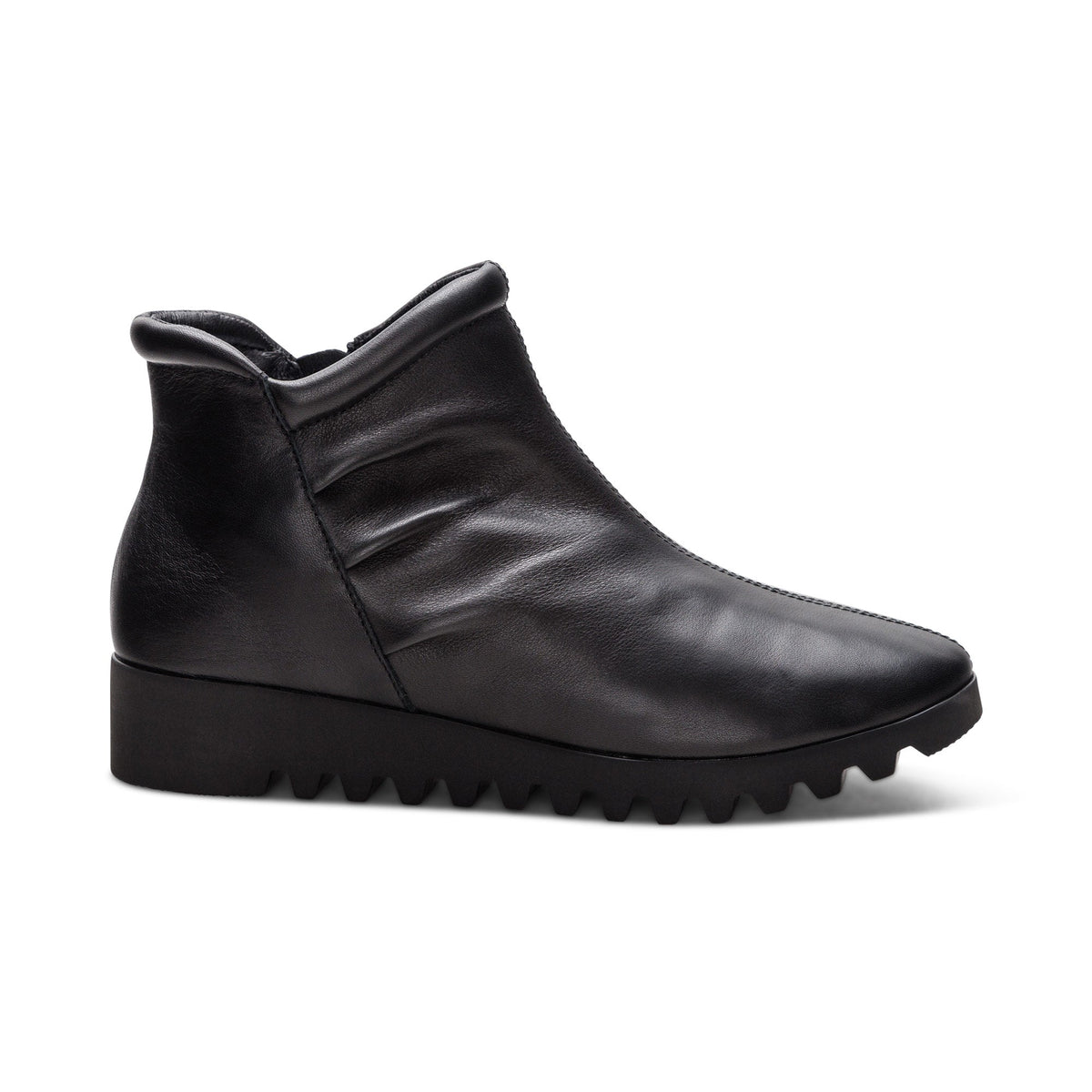Aetrex Zoey Slip-On Boot - Black Leather