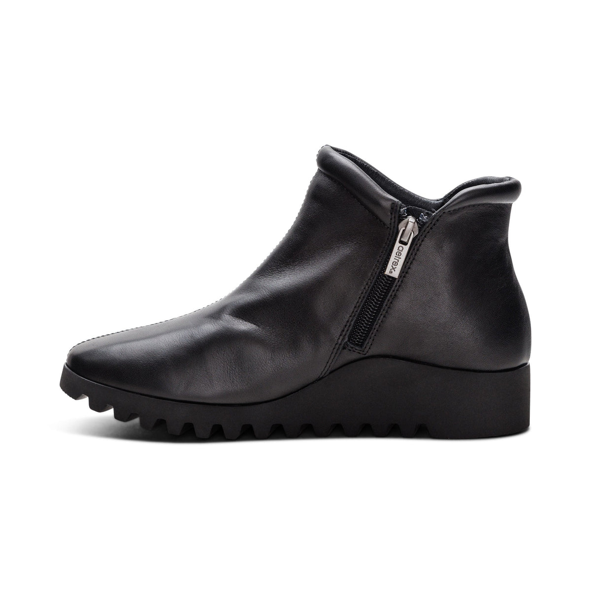Aetrex Zoey Slip-On Boot - Black Leather