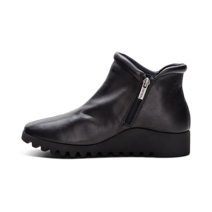 Aetrex Zoey Slip-On Boot - Black Leather
