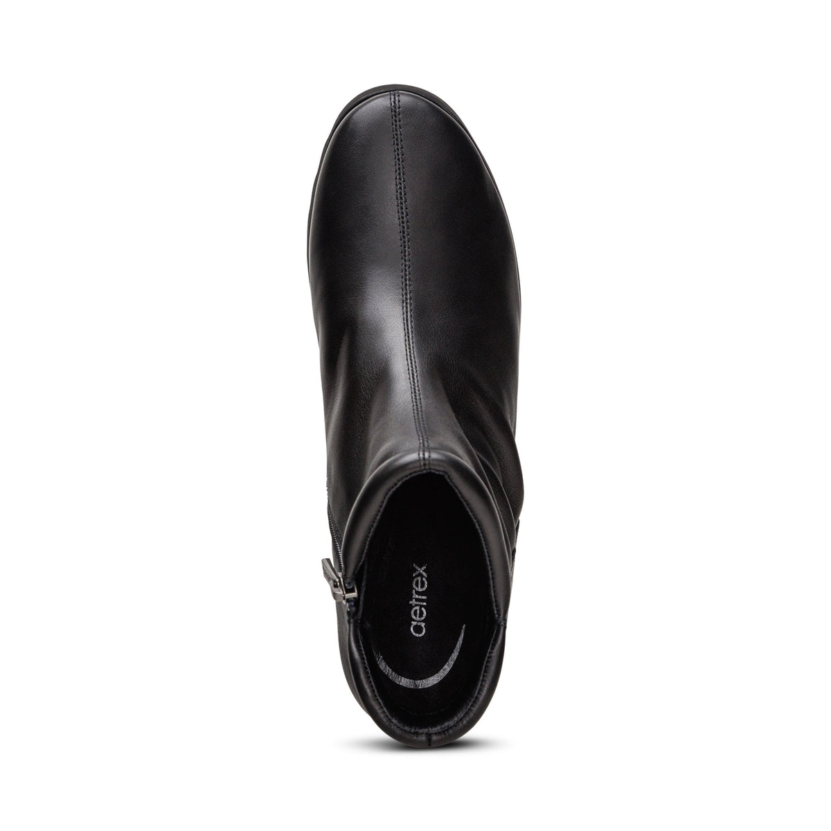 Aetrex Zoey Slip-On Boot - Black Leather