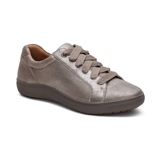 Aetrex Courtney Lace-up Sneaker - Brushed Silver