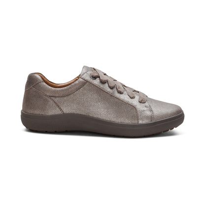 Aetrex Courtney Lace-up Sneaker - Brushed Silver