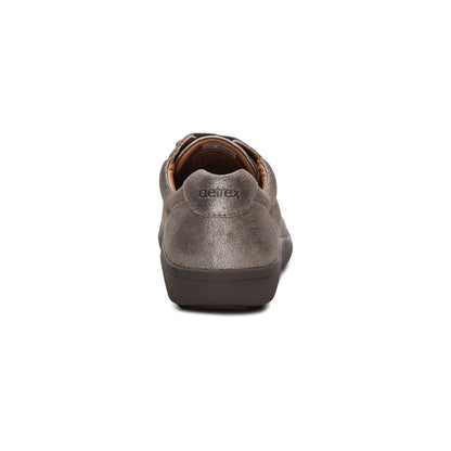 Aetrex Courtney Lace-up Sneaker - Brushed Silver