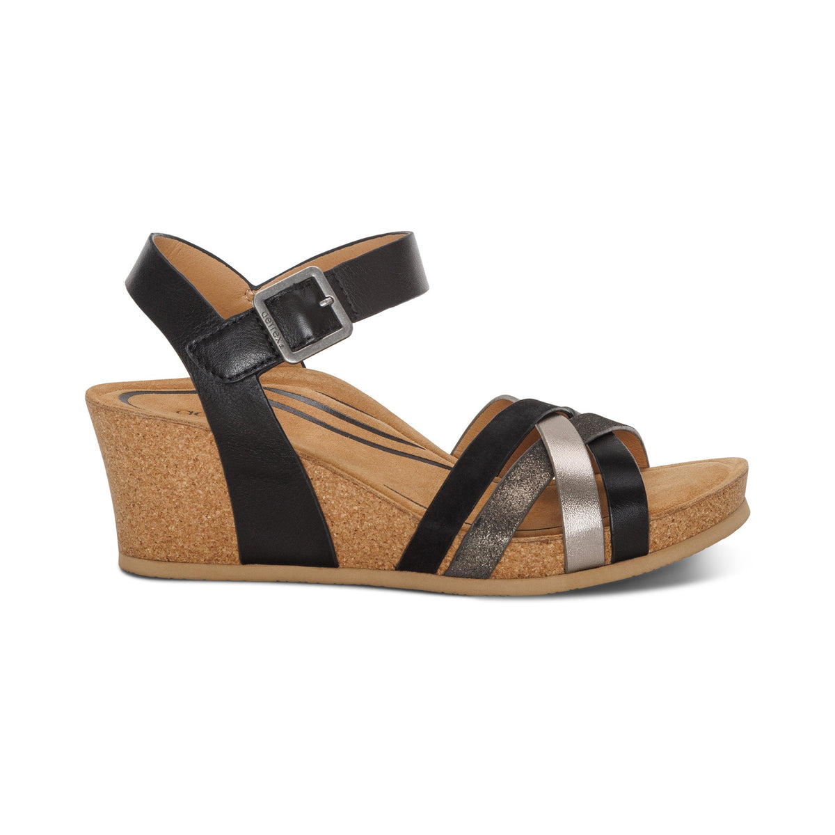 Aetrex Noelle Arch Support Wedge - Black