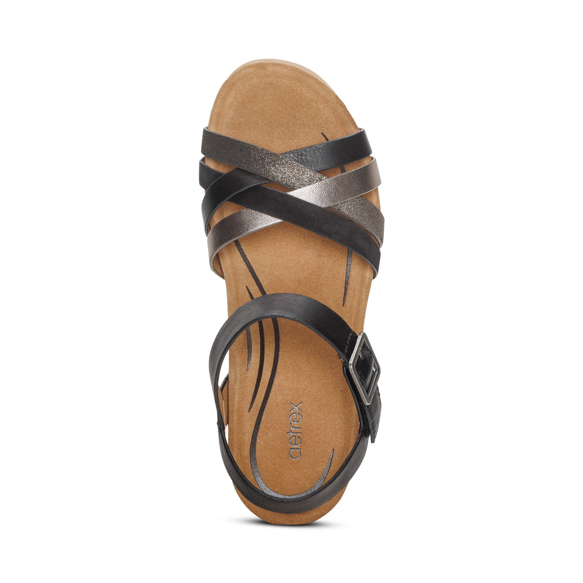 Aetrex Noelle Arch Support Wedge - Black