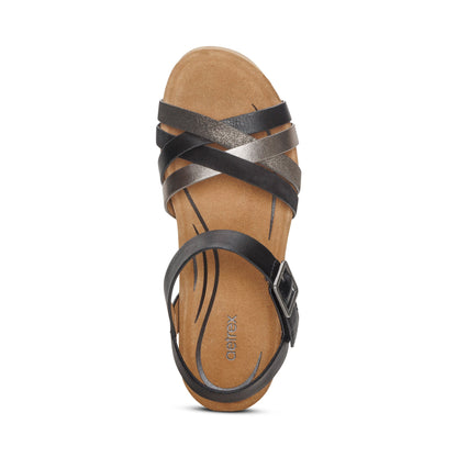 Aetrex Noelle Arch Support Wedge - Black