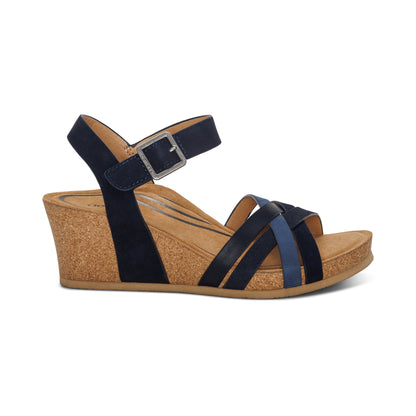 Aetrex Noelle Arch Support Wedge - Navy