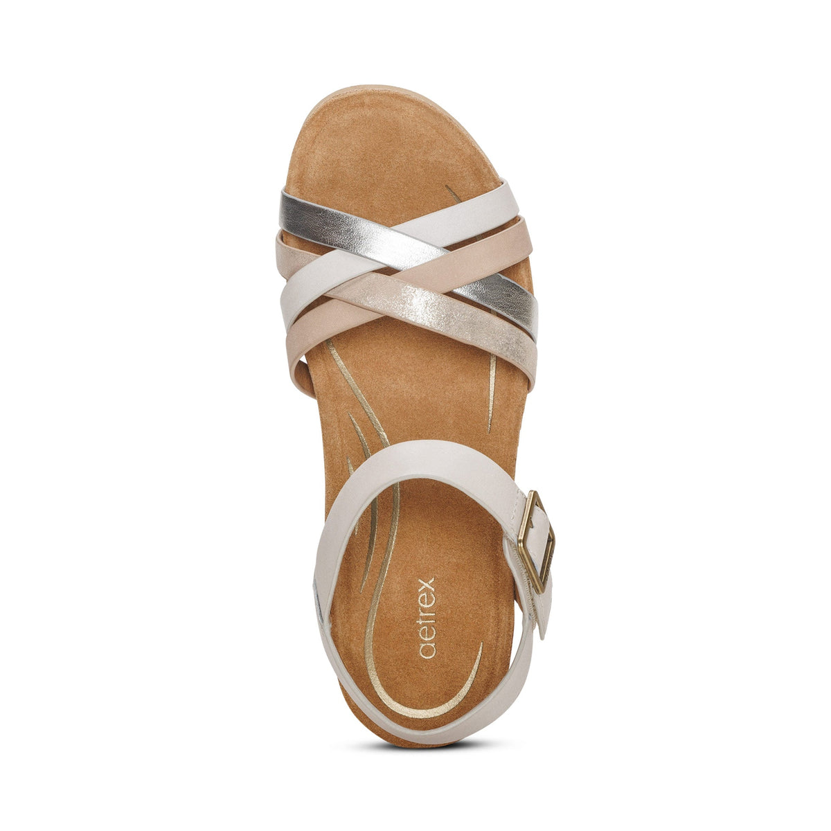 Aetrex Noelle Arch Support Wedge - Ivory