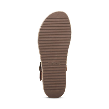 Aetrex Paula Arch Support Platform Sandal - Walnut