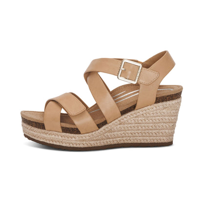 Aetrex Anna Arch Support Wedge - Sand