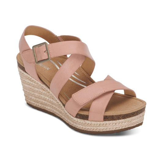 Aetrex Anna Arch Support Wedge - Rose