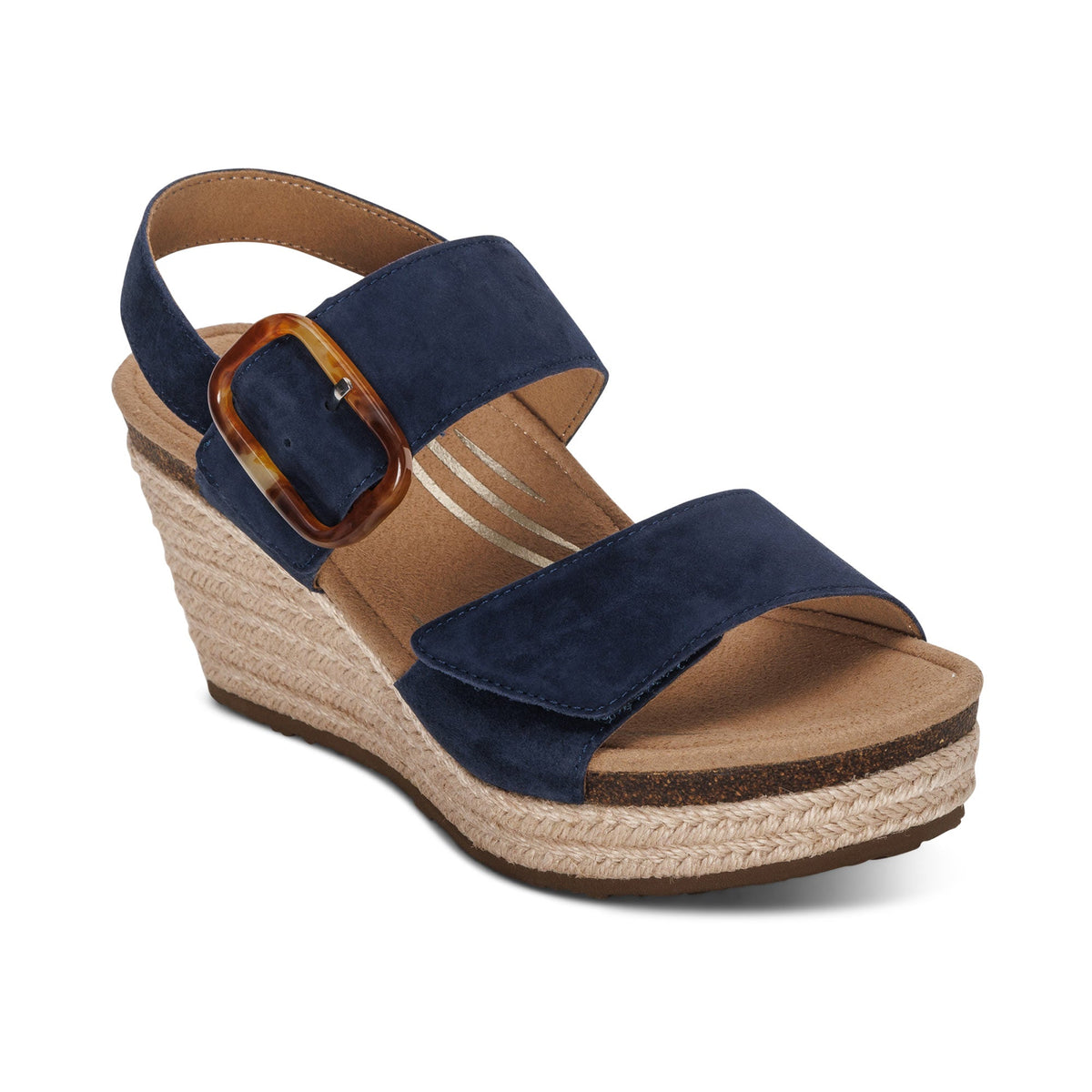 Aetrex Ashley Arch Support Wedge - Navy