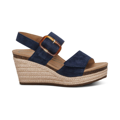 Aetrex Ashley Arch Support Wedge - Navy