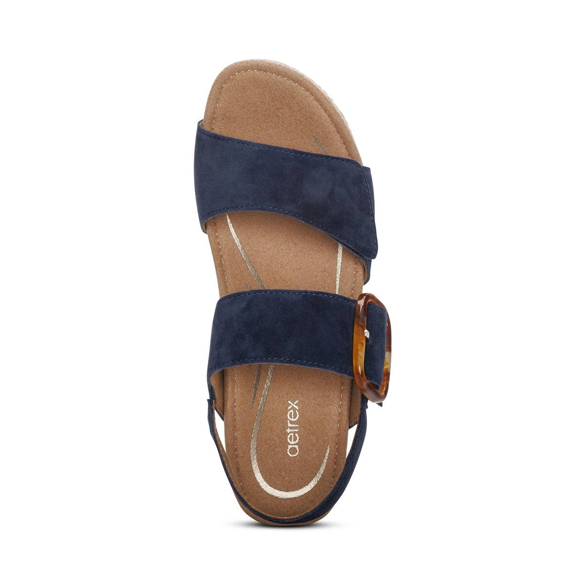 Aetrex Ashley Arch Support Wedge - Navy