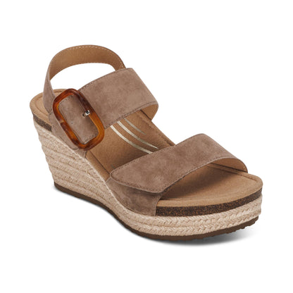 Aetrex Ashley Arch Support Wedge - Taupe