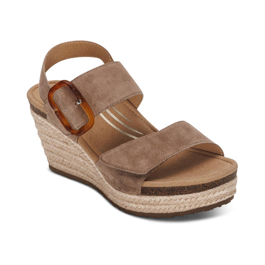 Aetrex Ashley Arch Support Wedge - Taupe