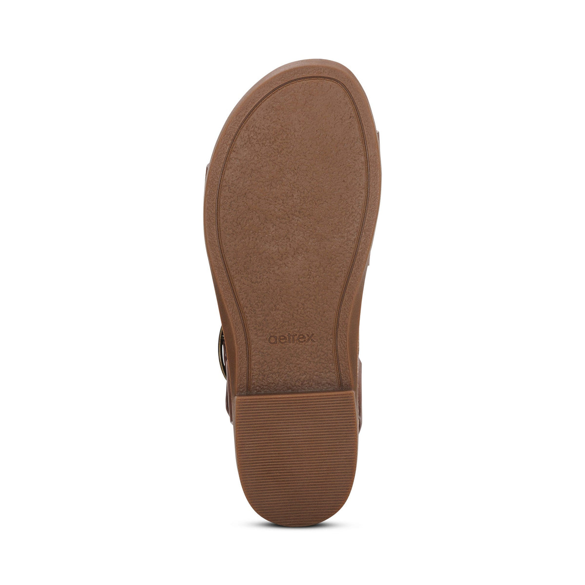 Aetrex Tamara Asymmetrical Quarter Strap Sandal - Walnut