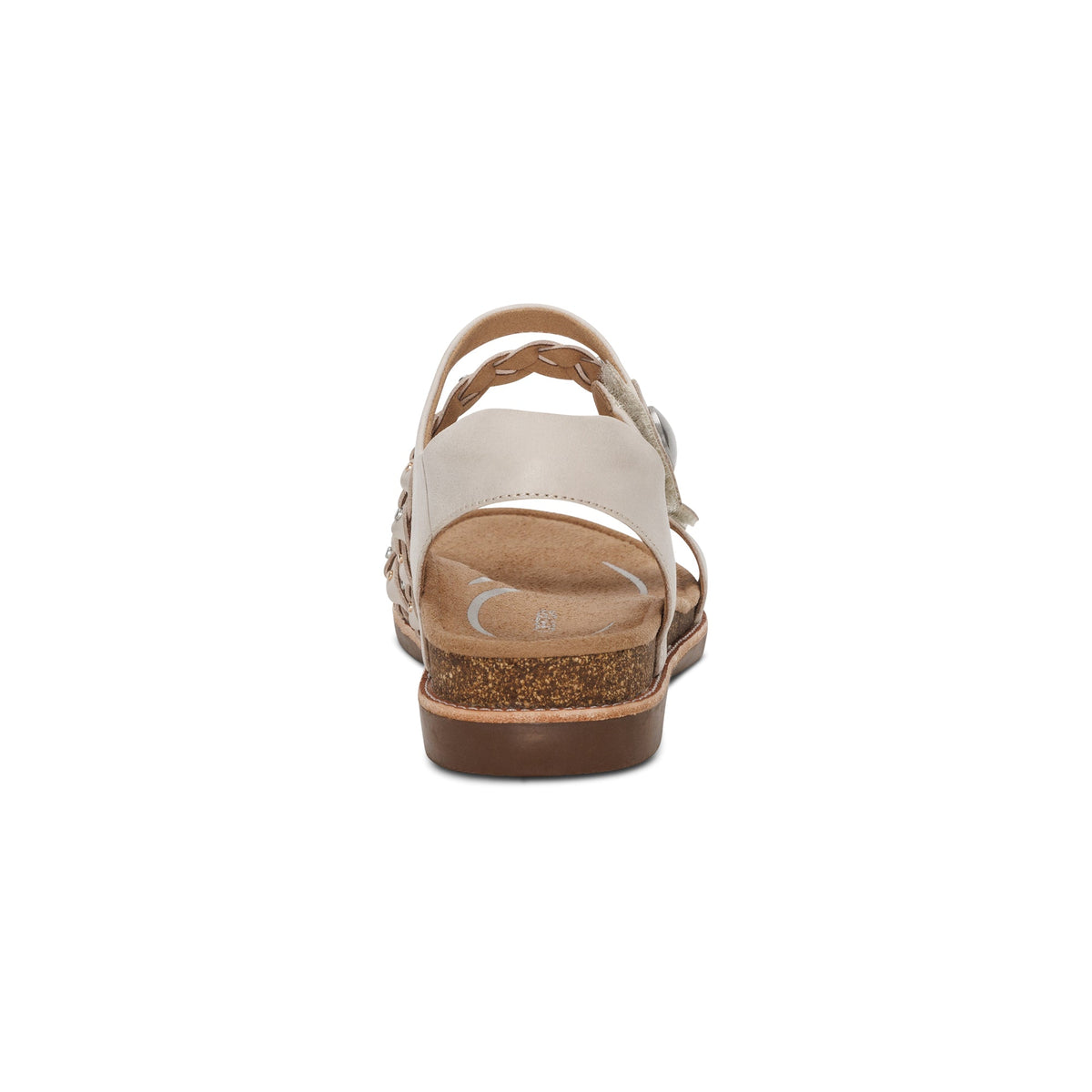 Aetrex Jenn Quarter Strap Sandal - Ivory