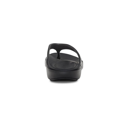 Aetrex Maui Orthotic Women's Flips - Black Gloss