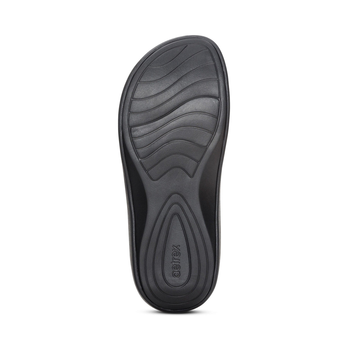 Aetrex Maui Orthotic Women's Flips - Black Gloss