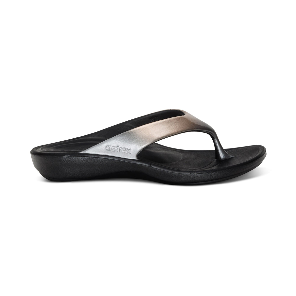 Aetrex Maui Orthotic Women's Flips - Metallic Ombre