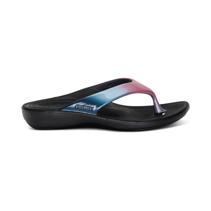 Aetrex Maui Orthotic Women's Flips - Metallic Pink