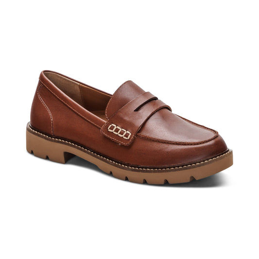 Aetrex Collette Arch Support Loafer - Cognac