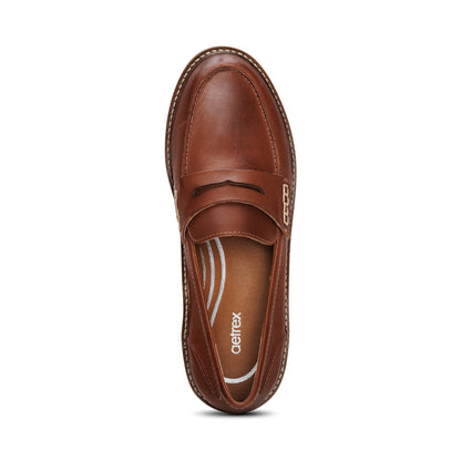 Aetrex Collette Arch Support Loafer - Cognac