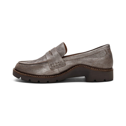 Aetrex Collette Arch Support Loafer - Brushed Silver