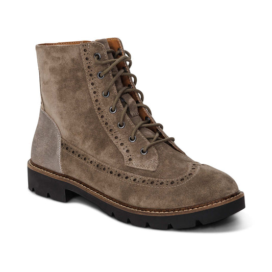 Aetrex Margot Lace-Up Boot - Taupe
