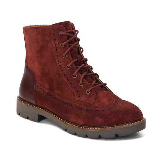 Aetrex Margot Lace-Up Boot - Dark Red