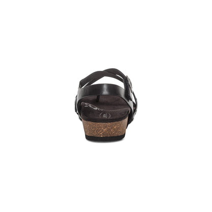 Aetrex Lauren Quarter Strap Sandal - Black