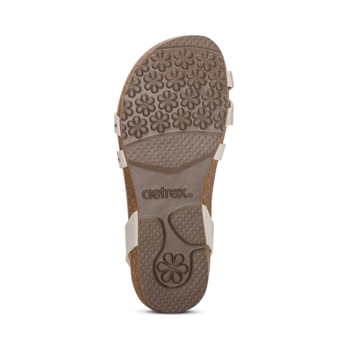 Aetrex Lauren Quarter Strap Sandal - Ivory
