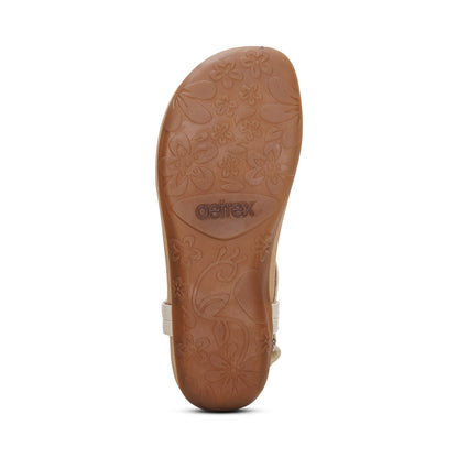 Aetrex Marni Slingback Thong Sandal - Ivory