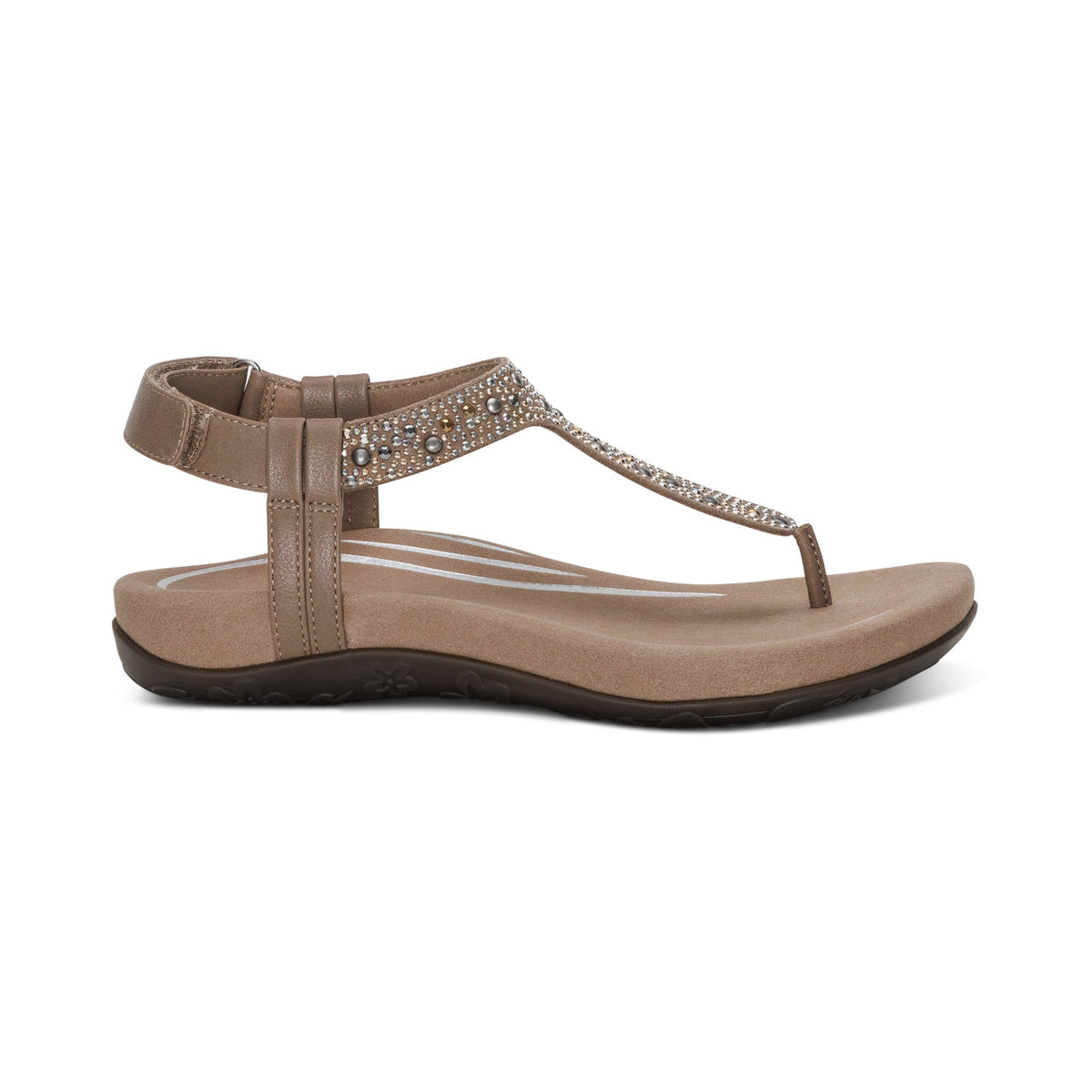 Aetrex Marni Slingback Thong Sandal - Taupe