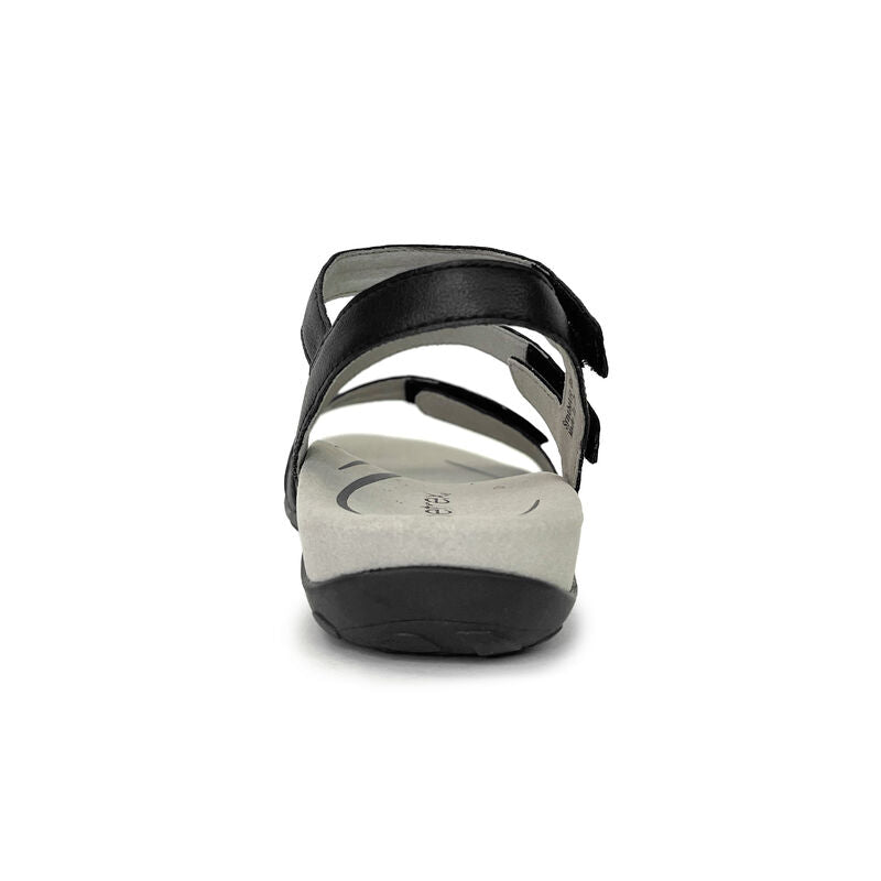 Aetrex Gabby Adjustable Quarter Strap Sandal - Black