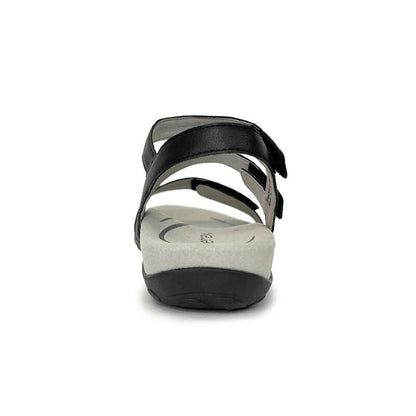 Aetrex Gabby Adjustable Quarter Strap Sandal - Black