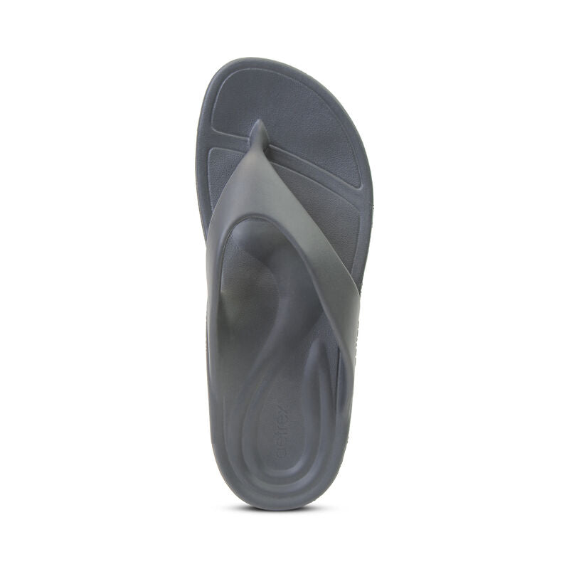 Aetrex Maui Orthotic Men's Flips - Charcoal
