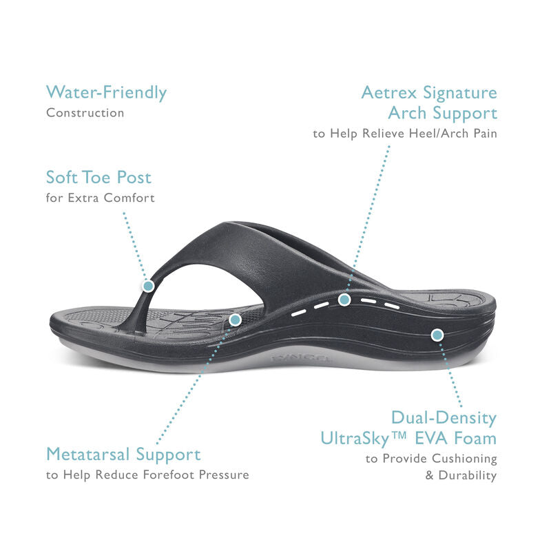 Aetrex Maui Orthotic Women's Flips - Metallic Ombre