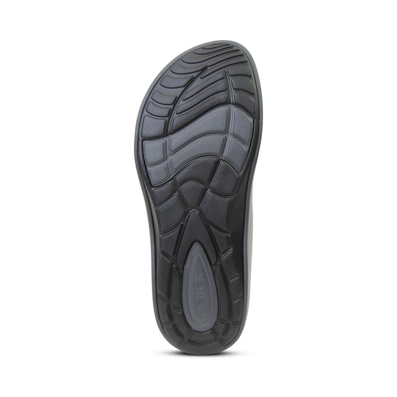 Aetrex Maui Orthotic Men's Flips - Charcoal