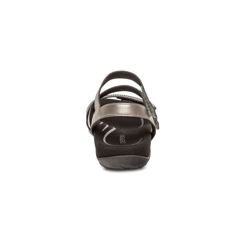 Aetrex Gabby Adjustable Quarter Strap Sandal - Black Multi