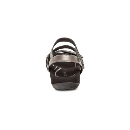 Aetrex Gabby Adjustable Quarter Strap Sandal - Black Multi