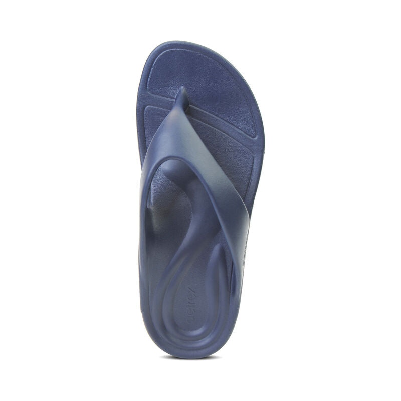 Aetrex Maui Orthotic Men's Flips - Navy
