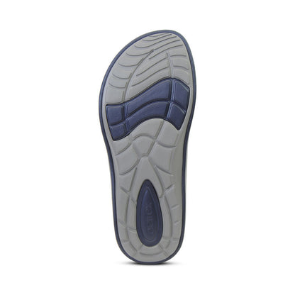Aetrex Maui Orthotic Men's Flips - Navy