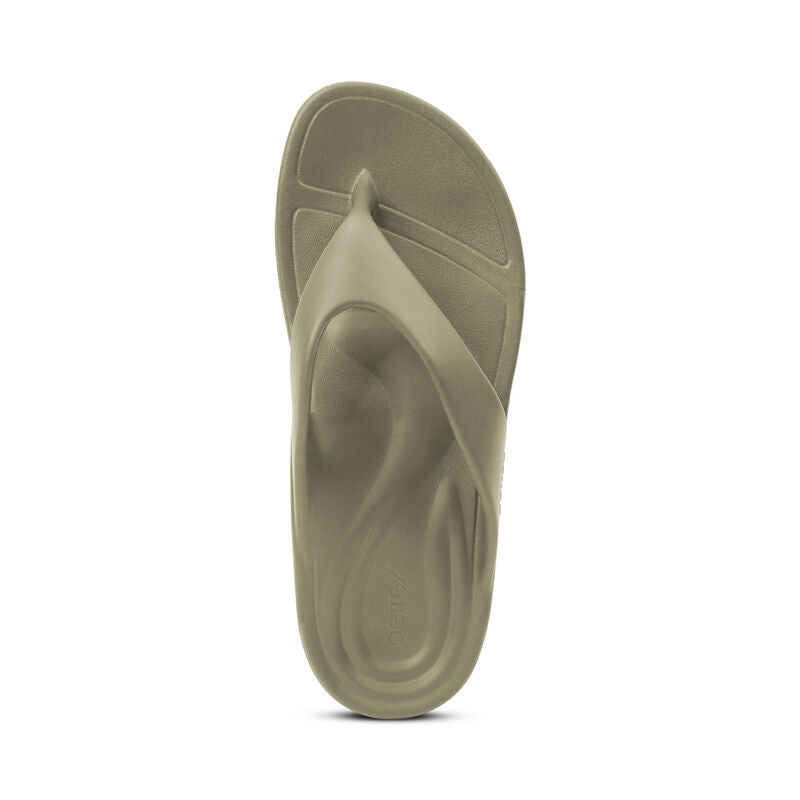 Aetrex Maui Orthotic Men's Flips - Army