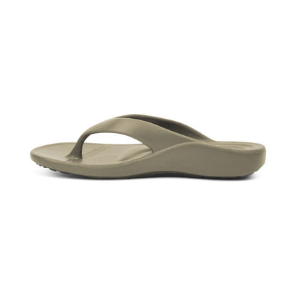 Aetrex Maui Orthotic Men's Flips - Army